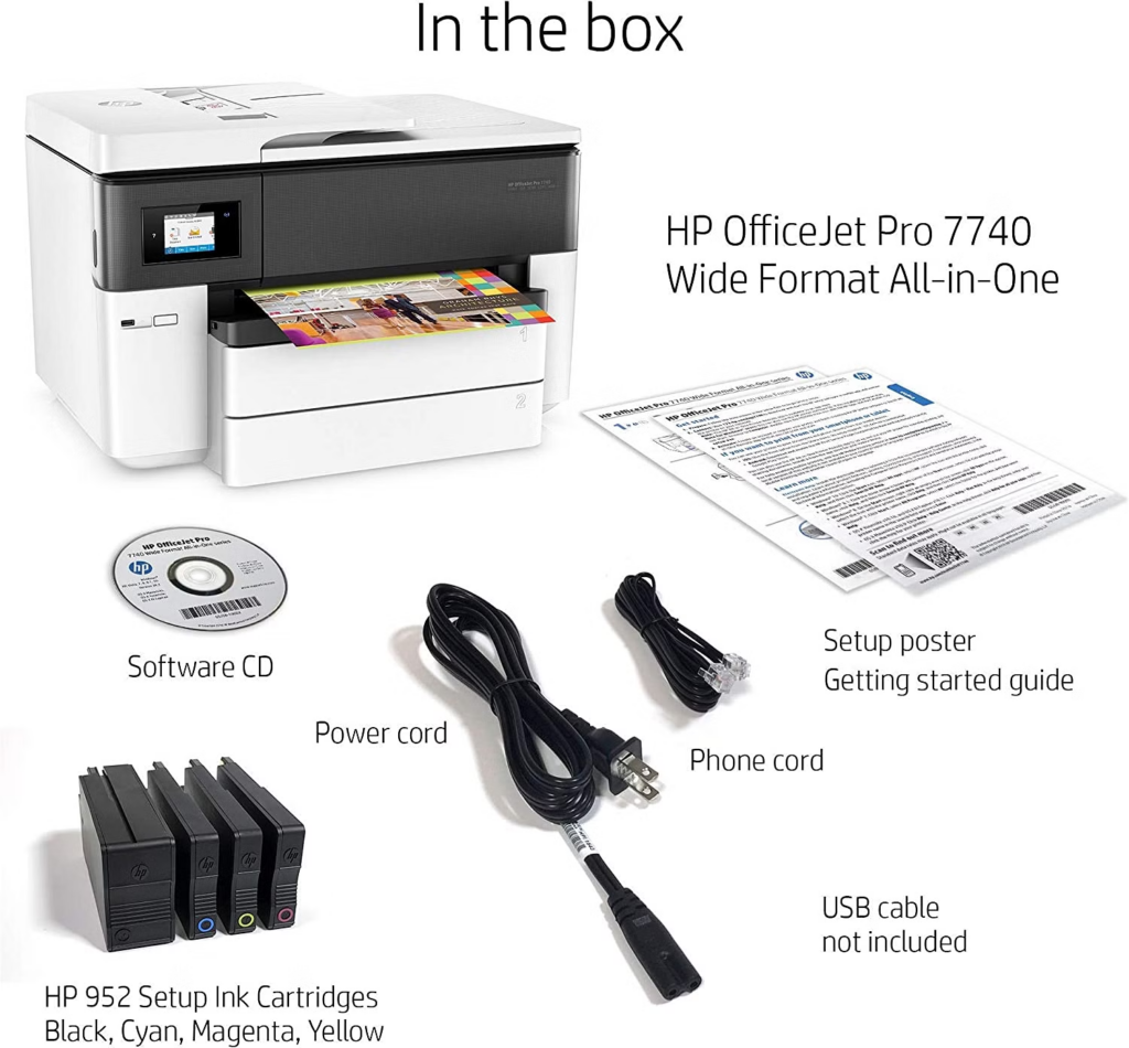 HP Officejet Pro Seri 7740 Wide Format All-in-One || Merk Mesin Fotocopy Mini