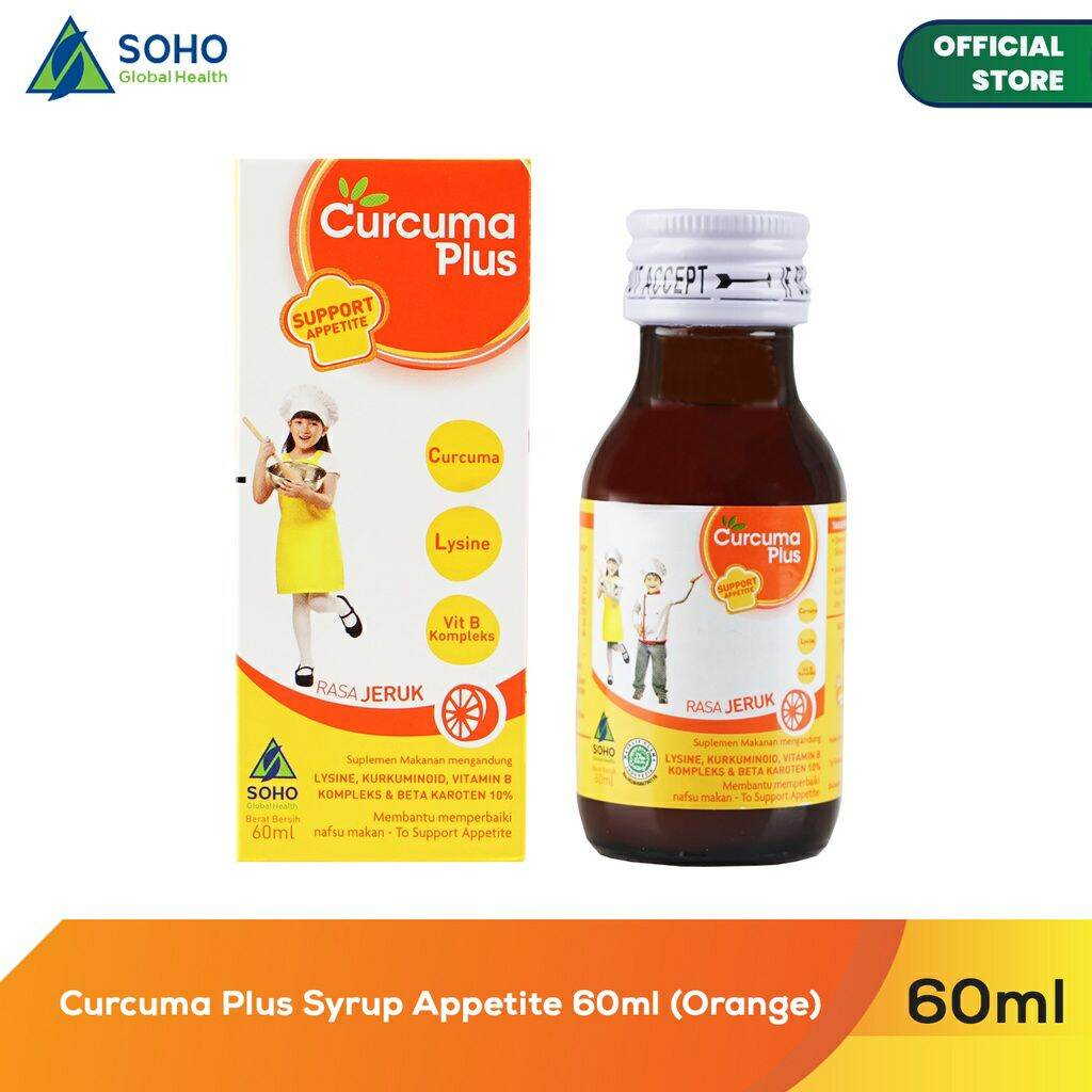 Curcuma Plus Support Appetite Syrup || Vitamin Curcuma Plus untuk Anak