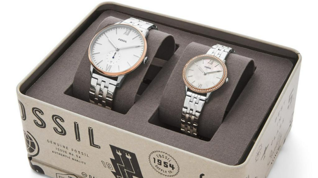 Fossil His & Her Three Hand Stainless Steel Watch | Jam Tangan Couple Terbaik