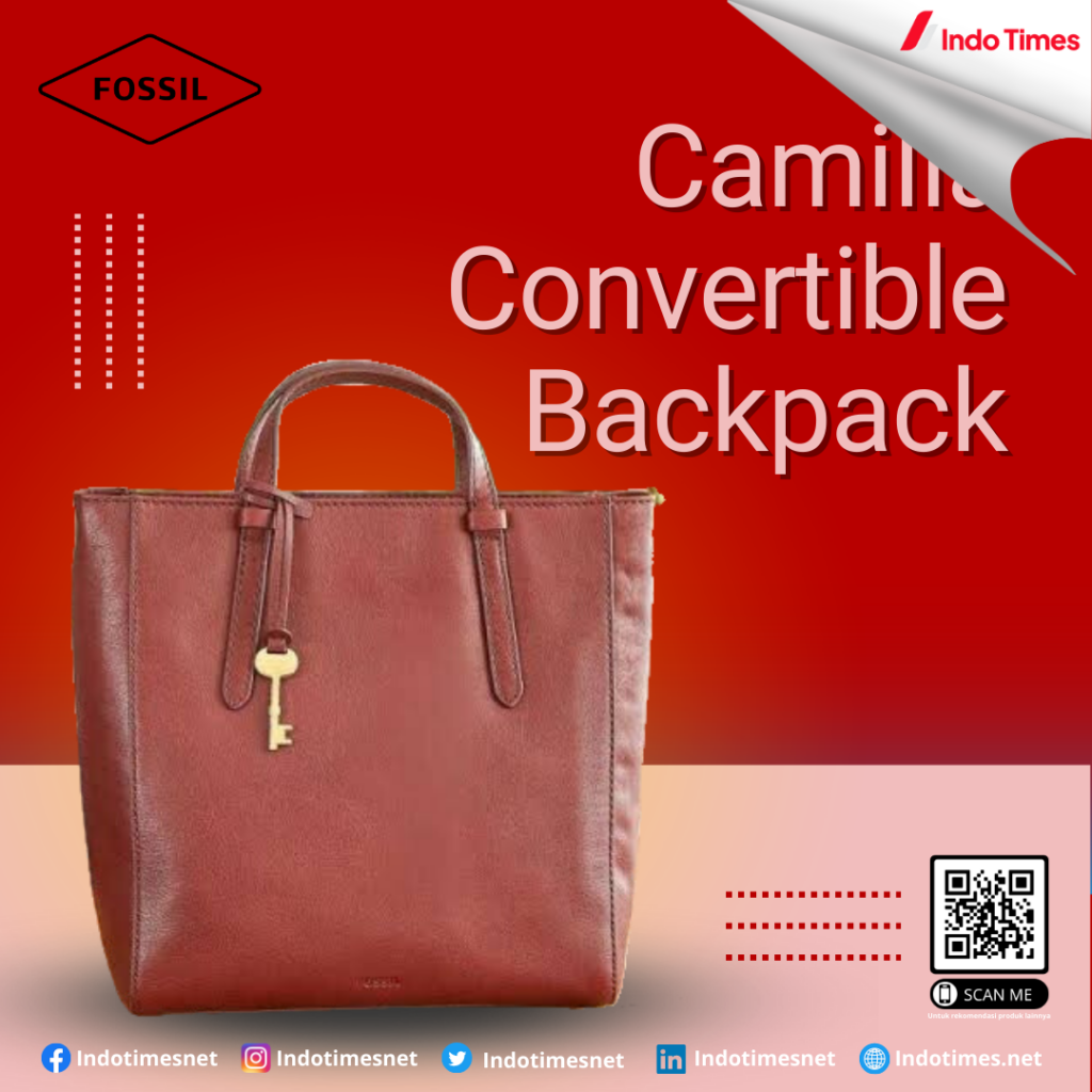 Fossil Camilla Convertible Backpack || Merk Tas Kulit Wanita Branded
