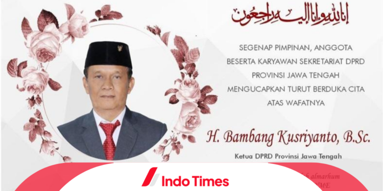 Ketua DPRD Jateng Meninggal Dunia, Sudah Setahun Lebih Alami Penurunan Kesehatan