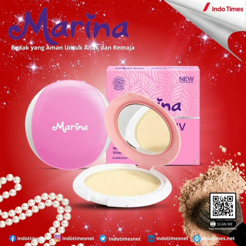 Marina UV Protection Compact Powder || Bedak yang Aman Untuk Anak dan Remaja