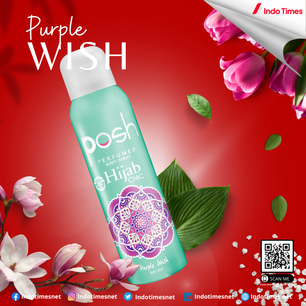 Posh Perfumed Body Spray Hijab Chic Purple Wish || Posh Men Paling Wangi Untuk Pria dan Wanita