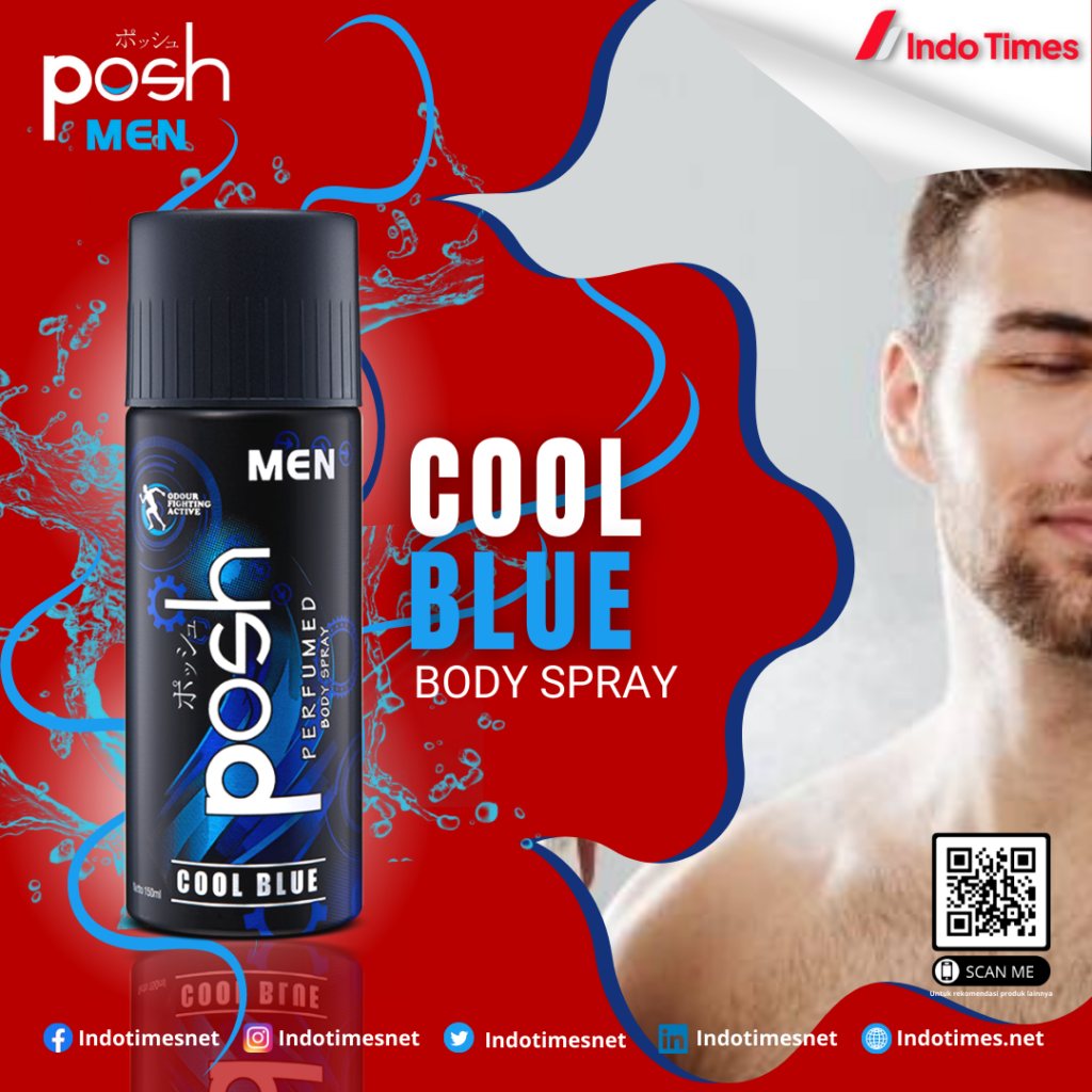 Posh Men Perfumed Body Spray Cool Blue || Posh Men Paling Wangi Untuk Pria dan Wanita