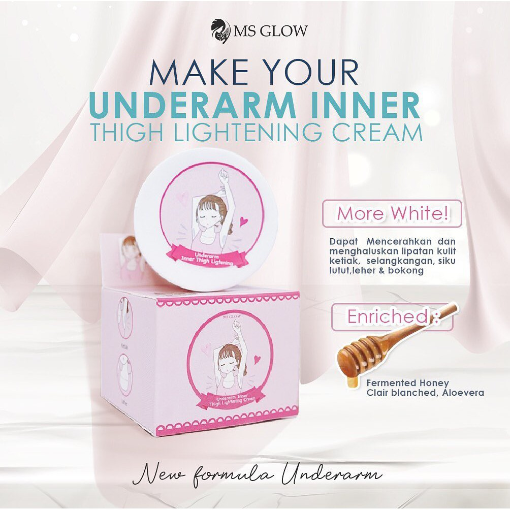 MS Glow Underarm Lightening Cream || Underarm Cream Terbaik
