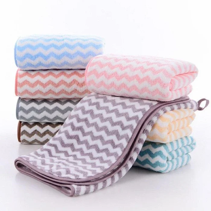 Lookis: Handuk Dewasa Microfiber Motif Zigzag || Handuk Microfiber yang Bagus dan Lembut Sekali