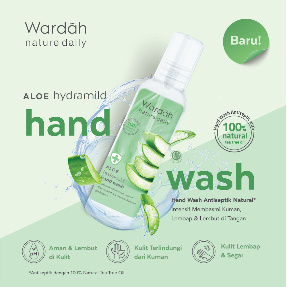 Wardah Nature Daily Aloe Hydramild Hand Wash Sabun Cuci Tangan yang Ampuh