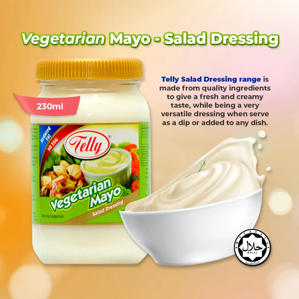Telly Vegetarian Mayo Salad Dressing || Mayonaise Terbaik dan Terenak