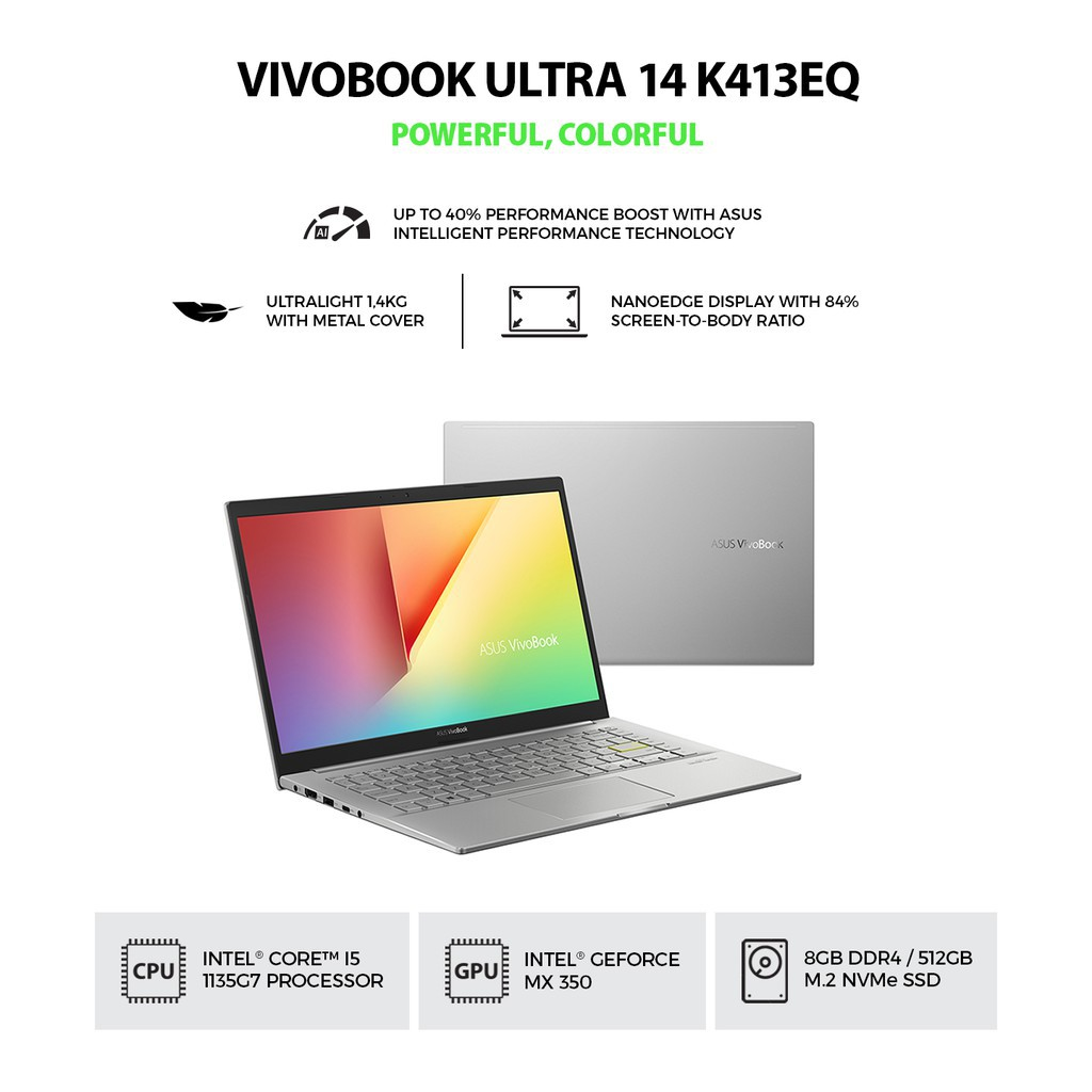 ASUS VivoBook Ultra 14 K413EQ || Laptop Core i5 Terbaik