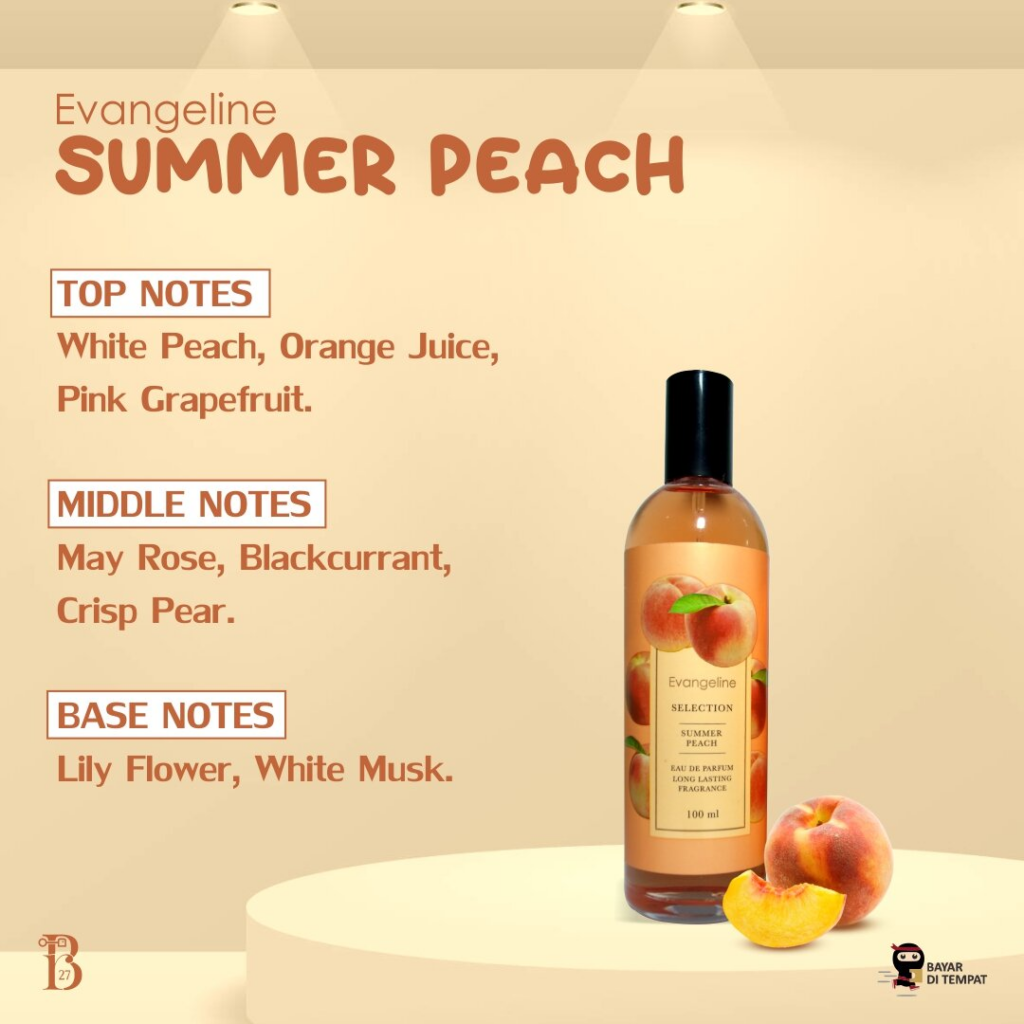 Evangeline Eau de Parfum Summer Peach | Merk Parfum Aroma Buah