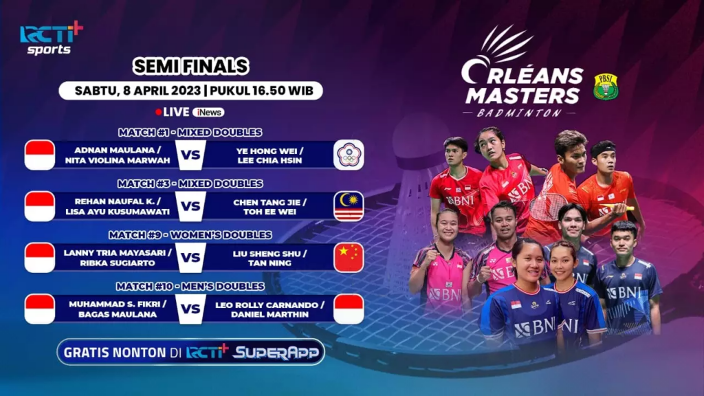 Wakil Indonesia di Orleans Masters 2023