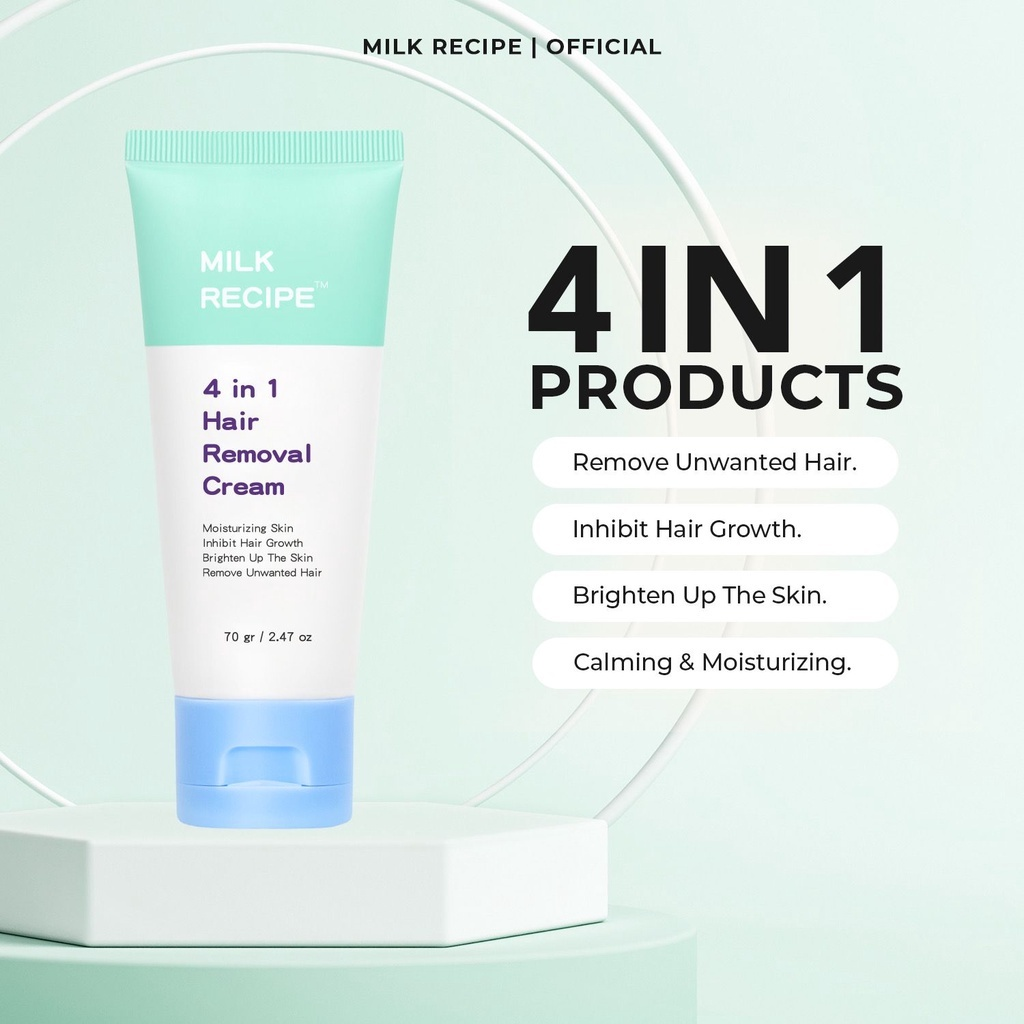 4 in 1 Hair Removal Cream From Milk Recipe | Krim Penghilang Bulu Terbaik