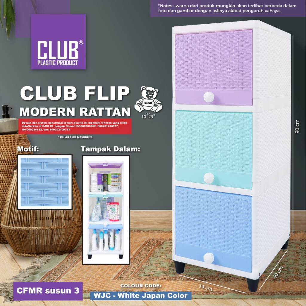 Club Flip Everyday White Candy Tier 3 || Lemari Plastik yang Bagus