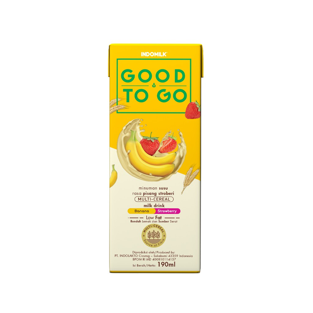 Indomilk: Good to Go Banana Strawberry || Merk susu pisang yang enak
