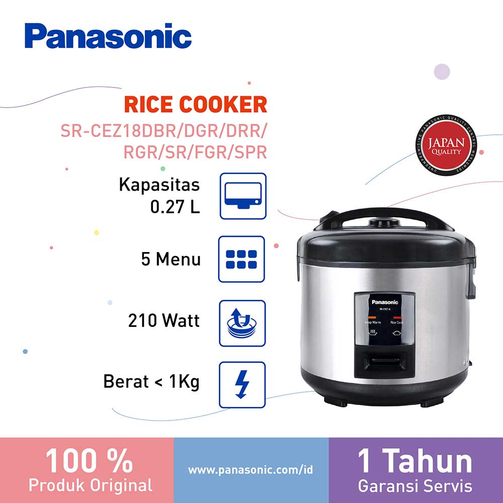 Panasonic: SR-CEZ18 || Merk Rice Cooker Terbaik