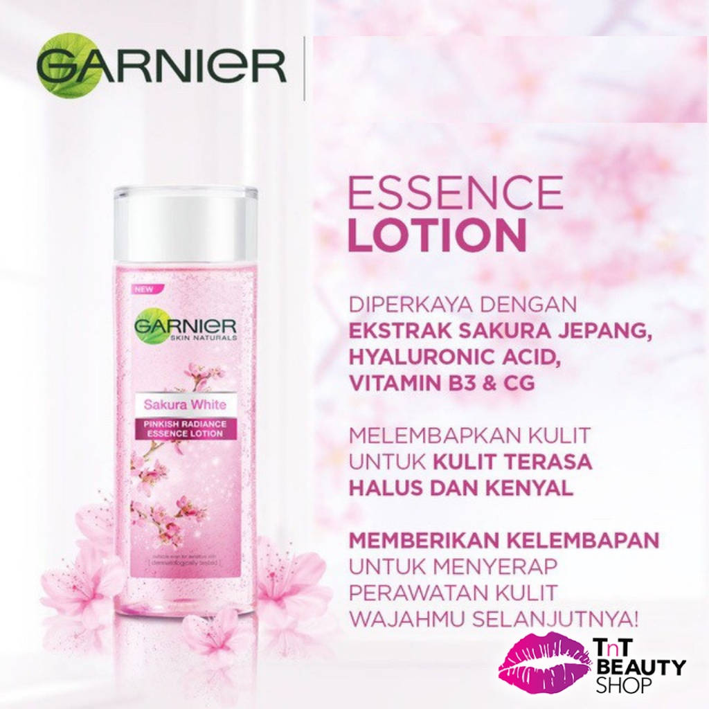 Garnier Sakura White Pinkish Radiance Essence Lotion || Essence yang Bagus