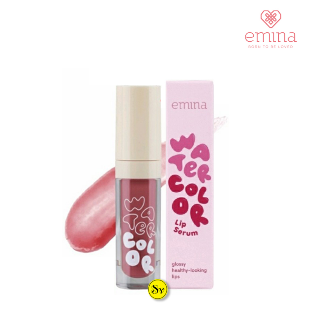 Emina Watercolor Lip Serum Dawn || lipstik untuk bibir hitam dan kering