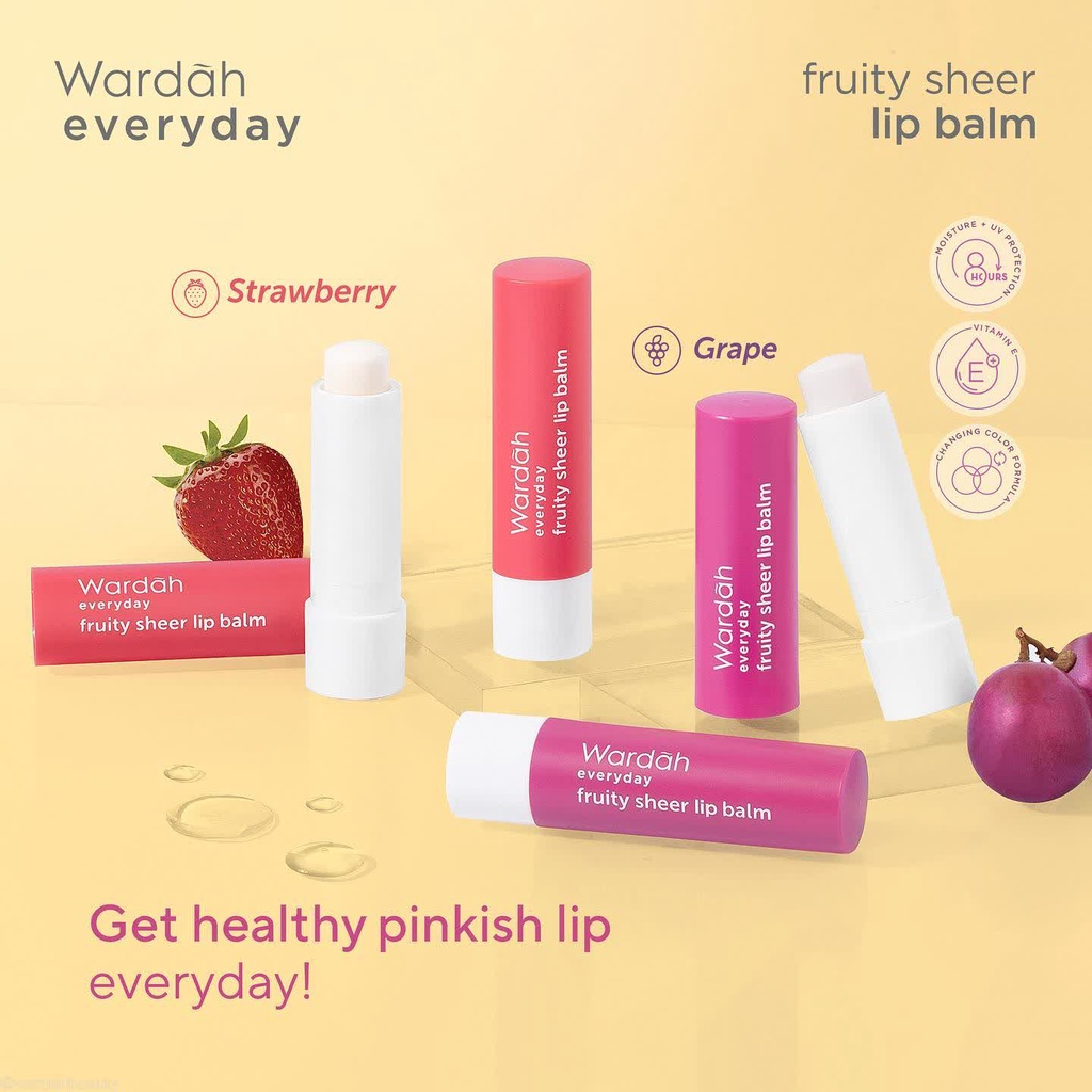 Wardah Everyday Fruity Sheer Lip Balm || Merk Lip Balm Terbaik yang Bagus
