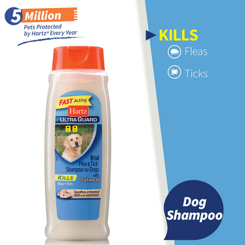 Hartz UltraGuard Rid Flea & Tick Shampoo for Dogs with Oatmeal || Obat Kutu Anjing Terbaik