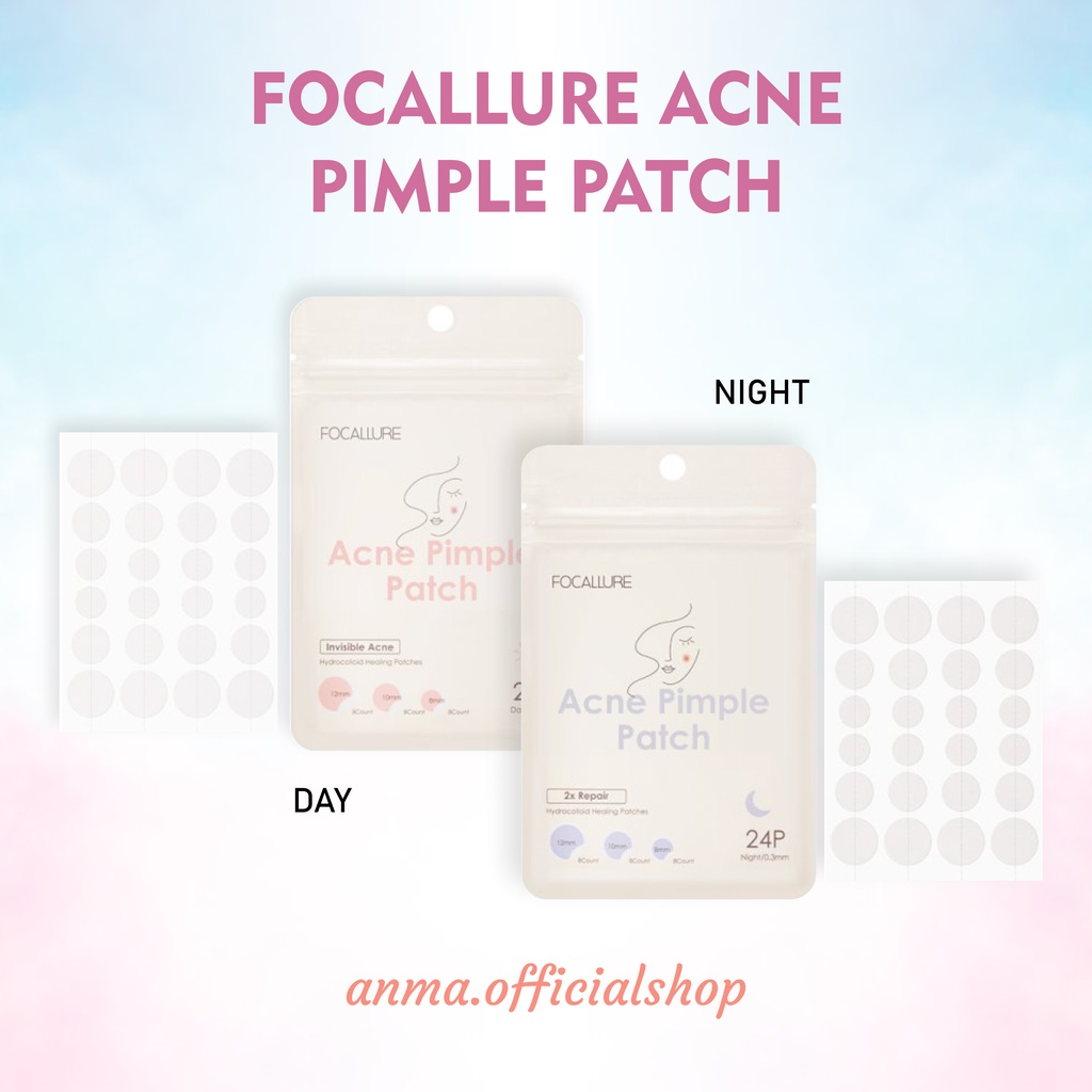 FOCALLURE Spot Patch Acne Treatment Day/Night || Acne Patch Terbaik