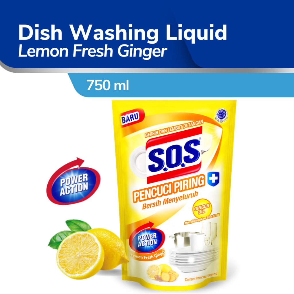 Sabun Cuci Piring Terbaik SOS Dishwashing Antibacterial Lemon