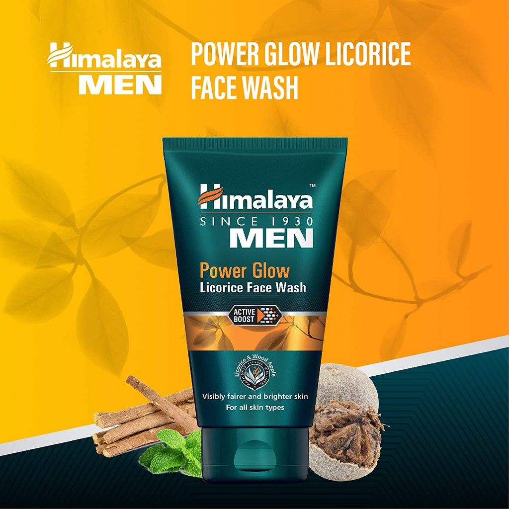 Himalaya Men Power Glow Licorice Face Wash || Merk Sabun Wajah Pria Terbaik