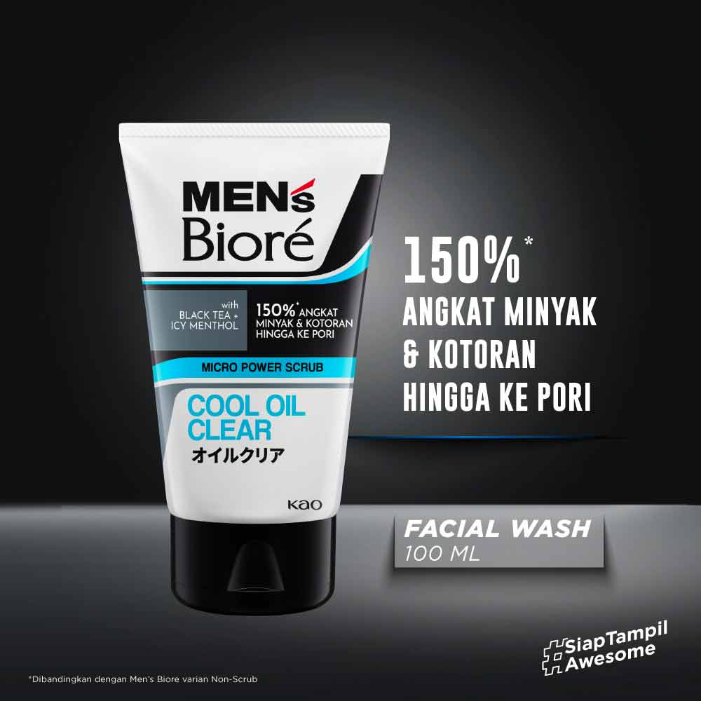 Men’s Biore Double Scrub Facial Foam  || Merk Sabun Wajah Pria Terbaik