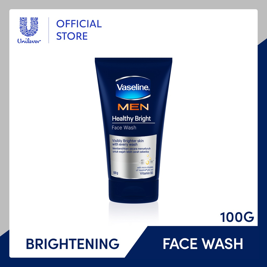 Vaseline Men Facial Wash Healthy Bright || Merk Sabun Wajah Pria Terbaik