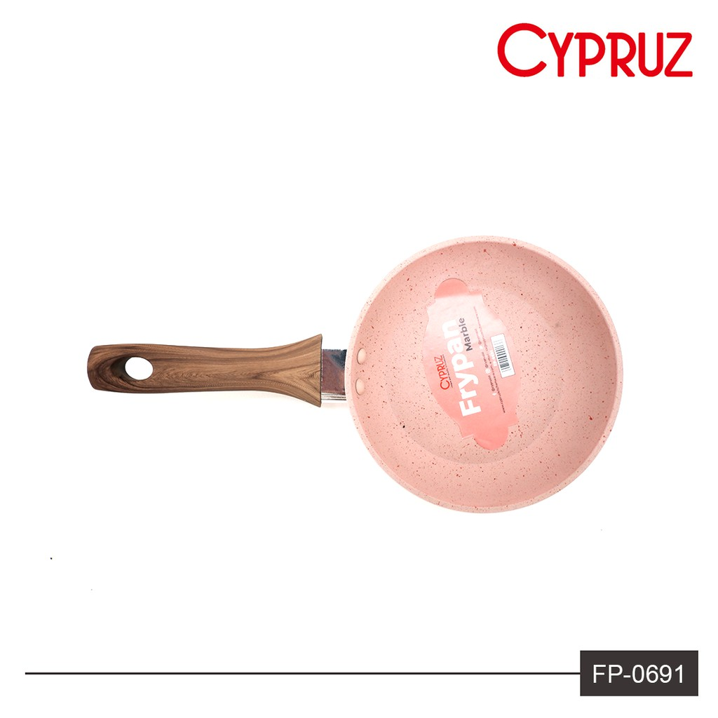 Cypruz Fry Pan Wooden Touch FP-0691 14 cm || merk wajan teflon terbaik