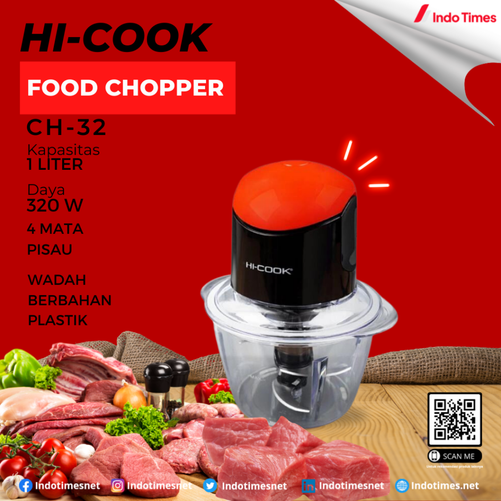 HI-Cook Food Chopper Multifungsi Kapasitas 1L || cooper blender yang bagus