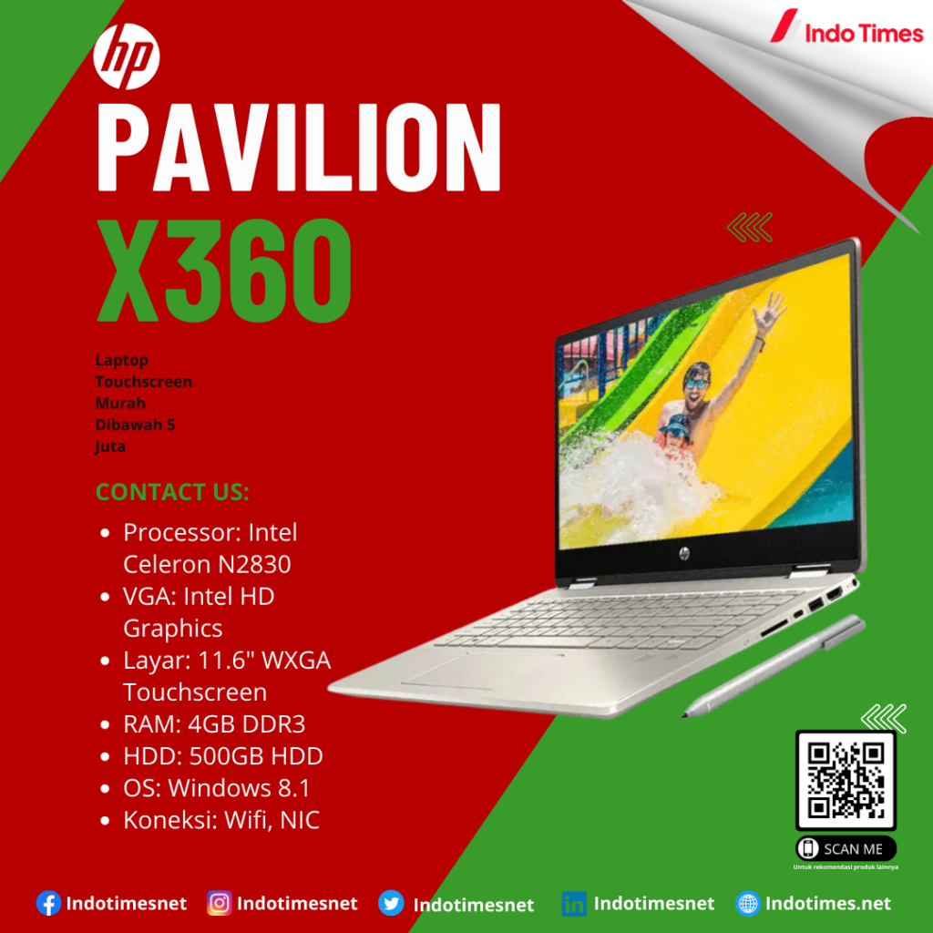 HP Pavilion x360 || Laptop Touchscreen Murah Dibawah 5 Juta