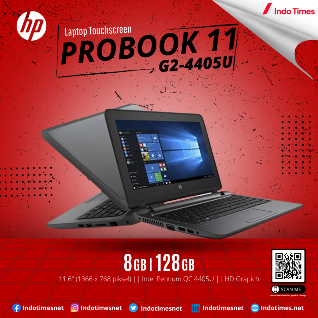 HP Probook 11 G2-4405U || Laptop Touchscreen Murah Dibawah 5 Juta