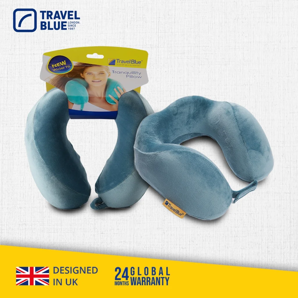 Travel Blue: Bantal Leher Memory Foam TB212 || Bantal Leher Terbaik