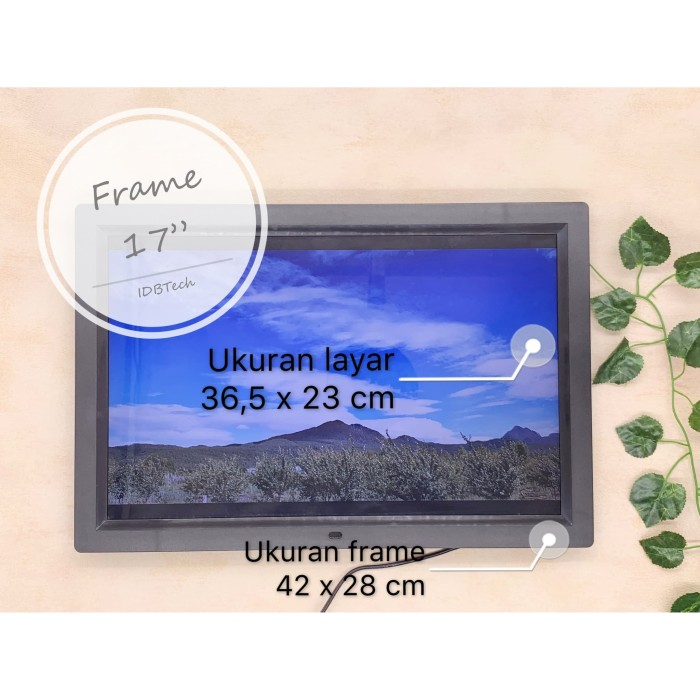 IDBTech Photo Frame 17 Inch (Built in Memory)