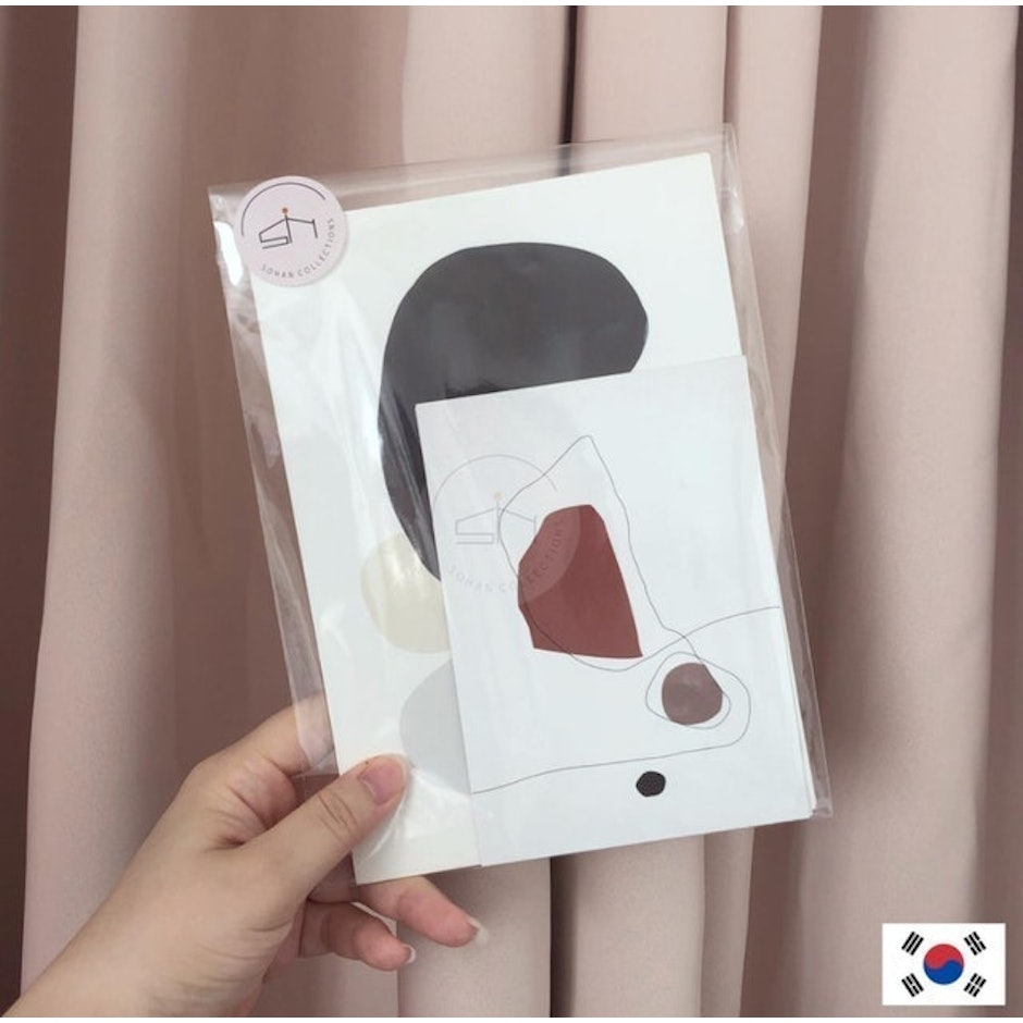 Sohan Collections Korean Wallposter Aesthetict “Geometric package” || Produk Estetik untuk Ruangan yang Nyaman