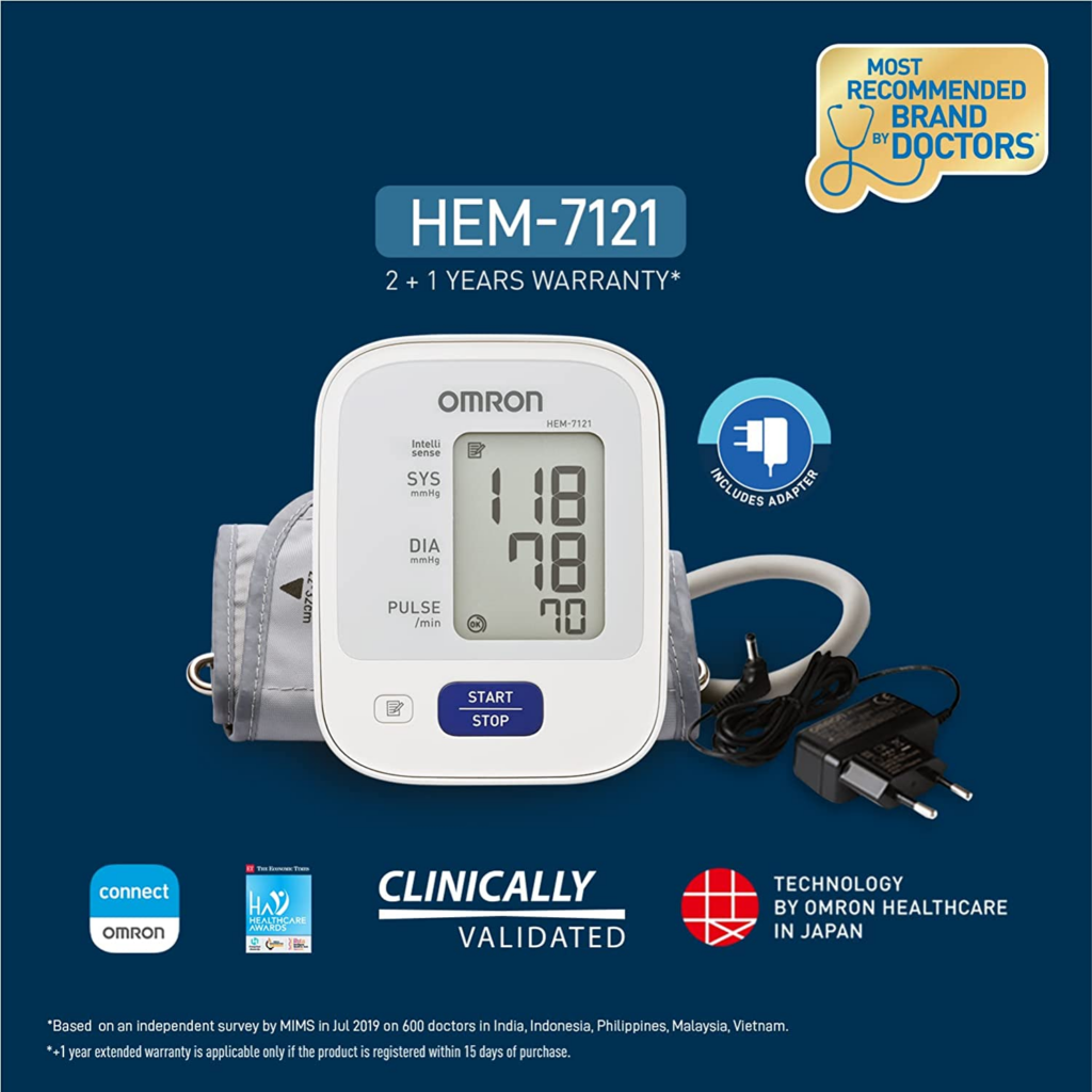 Omron Automatic Blood Pressure Monitor HEM-7121 || Merk Tensimeter yang Bagus 