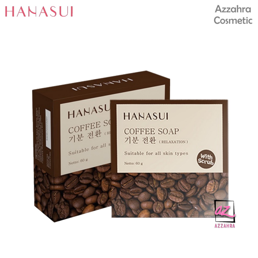 Hanasui Coffee Soap with Scrub  || sabun mandi pemutih badan aman