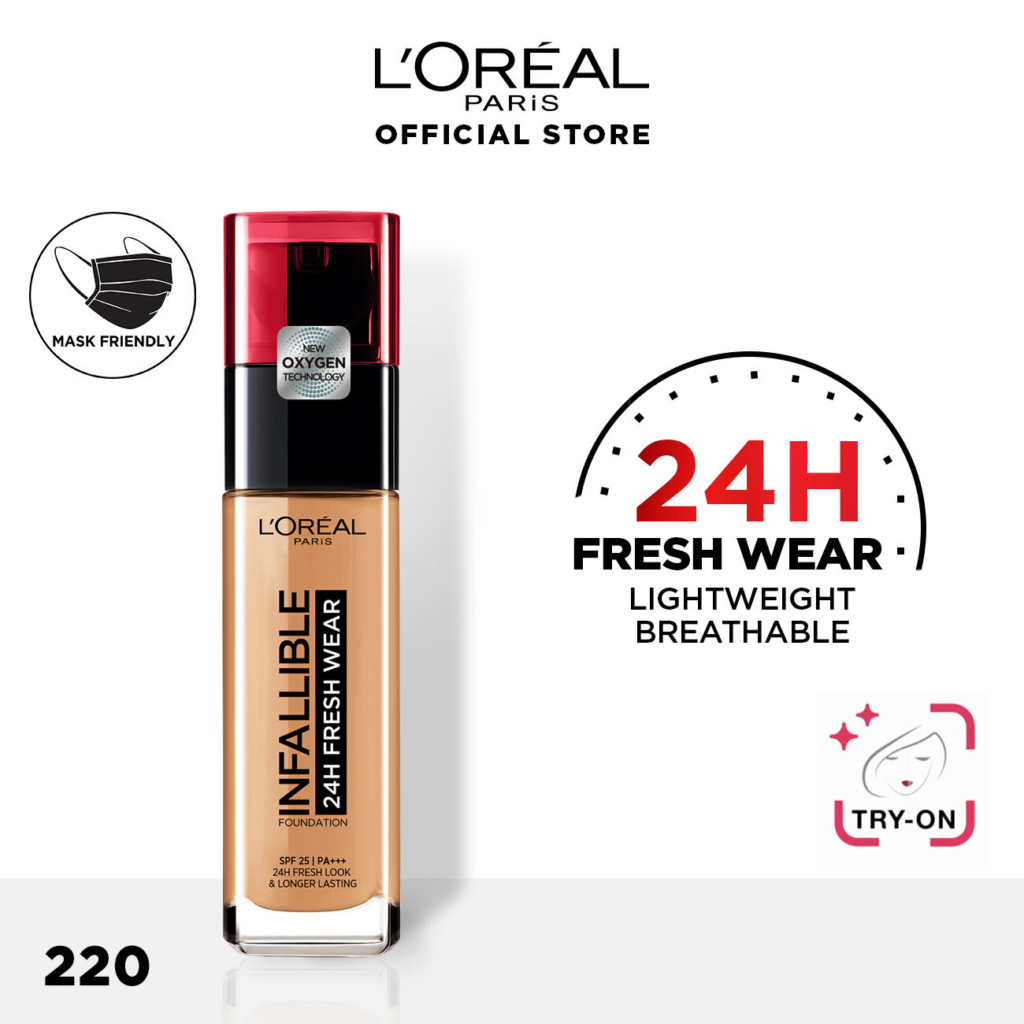 L’Oreal Infallible 24H Stay Fresh Liquid Foundation ||Foundation full coverage terbaik