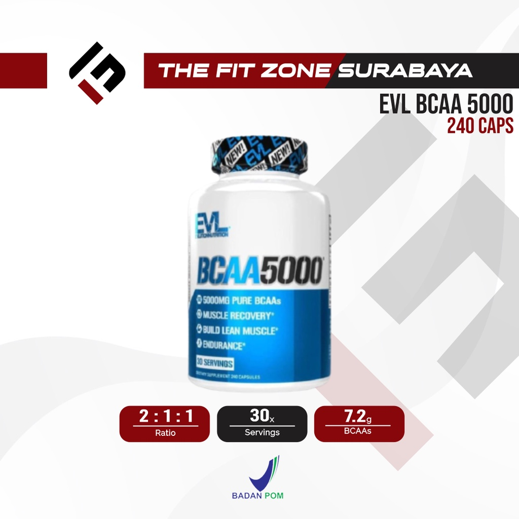 EVL BCAA 5000 dari EVL Nutrition || Suplemen BCAA Terbaik dan Aman