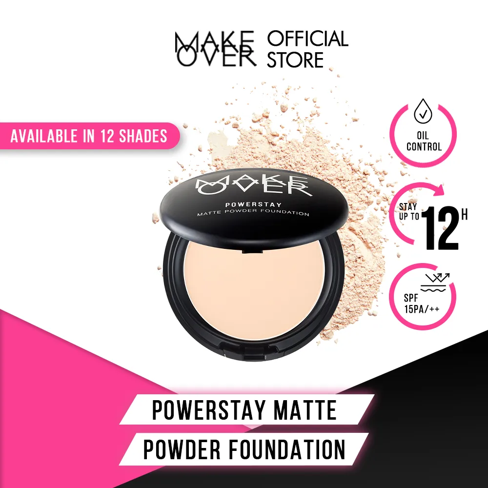 Make Over Powerstay Matte Powder Foundation ||Foundation full coverage terbaik