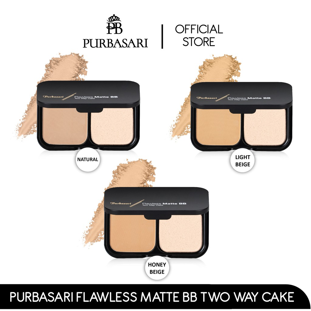 Purbasari Flawless Matte BB Two Way Cake || Bedak Two Way Cake Bagus