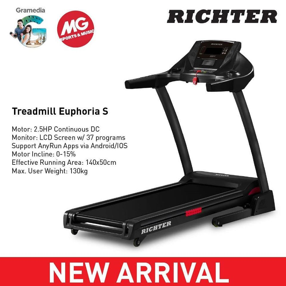 Richter Euphoria S Motorized  || Merk Treadmill Terbaik