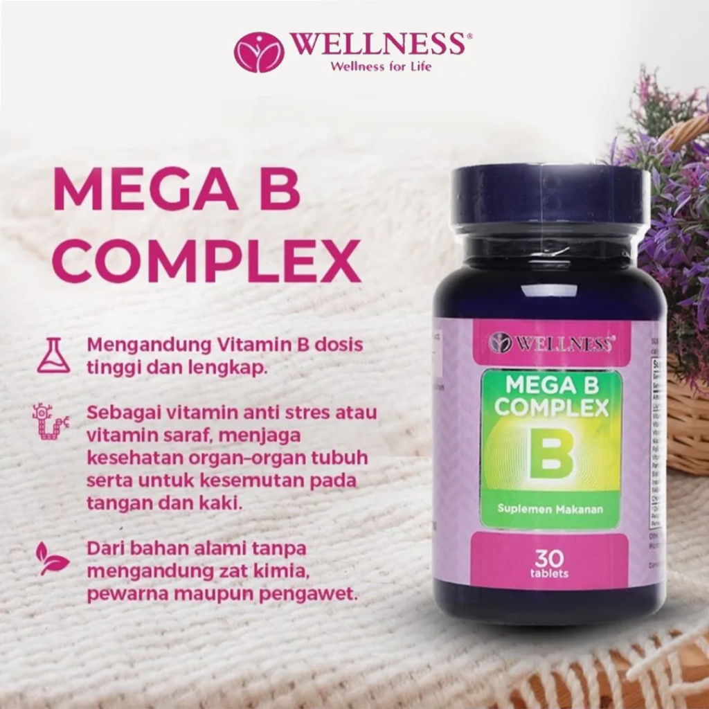 Wellnes Mega B Complex  || suplemen vitamin B complex terbaik
