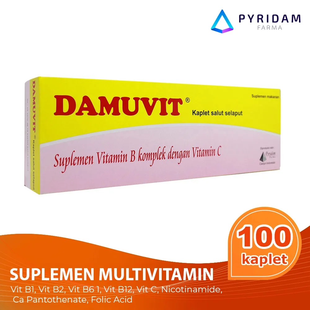 Damuvit Vitamin B Kompleks dengan Vitamin C || suplemen vitamin B complex terbaik