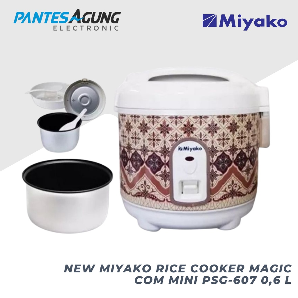 Magic Com: Miyako Magic Com Rice Cooker Mini PSG 607 - 0.6 Liter || peralatan rumah tangga harga terjangkau