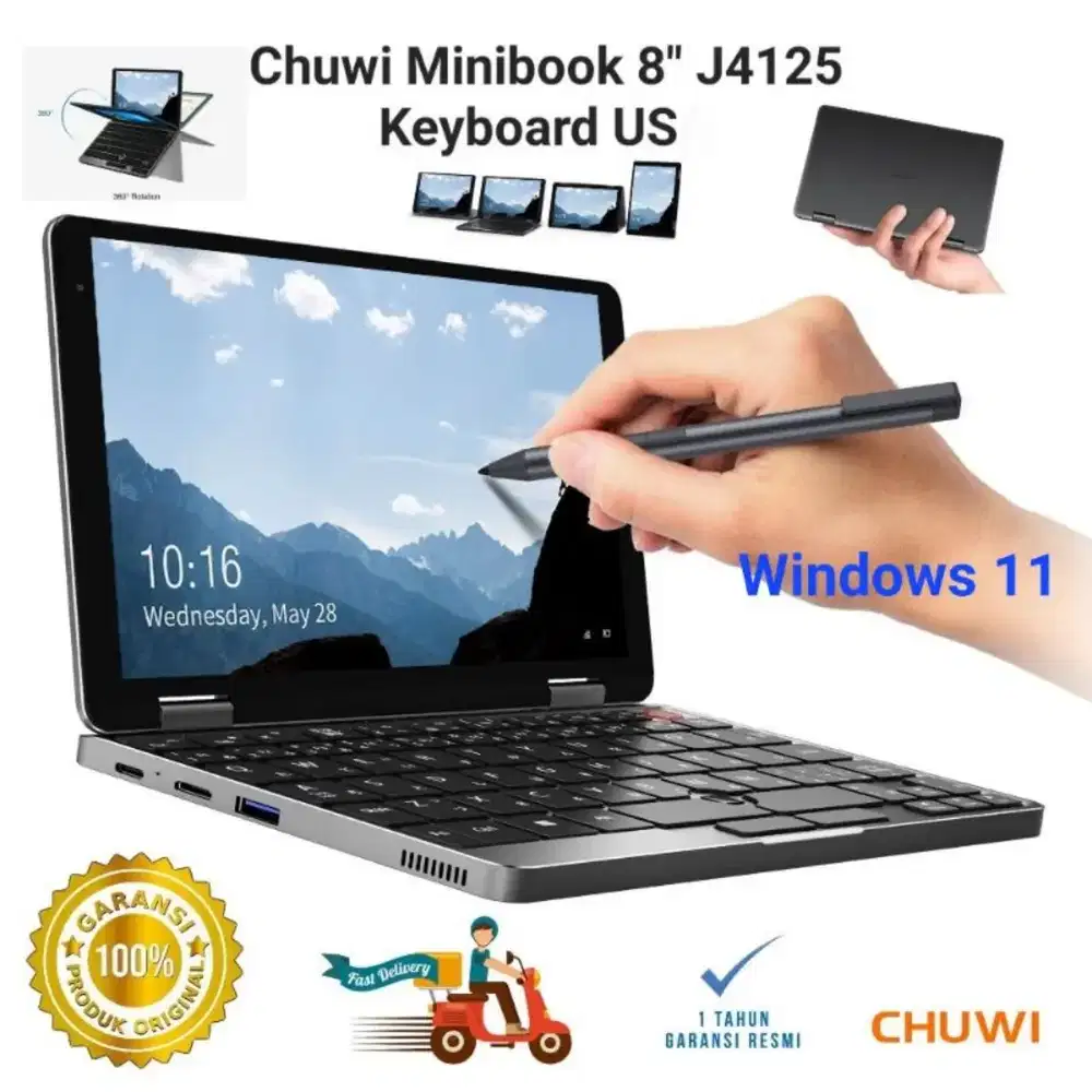 Chuwi Minibook J4125 || Laptop 2 in 1 Terbaik