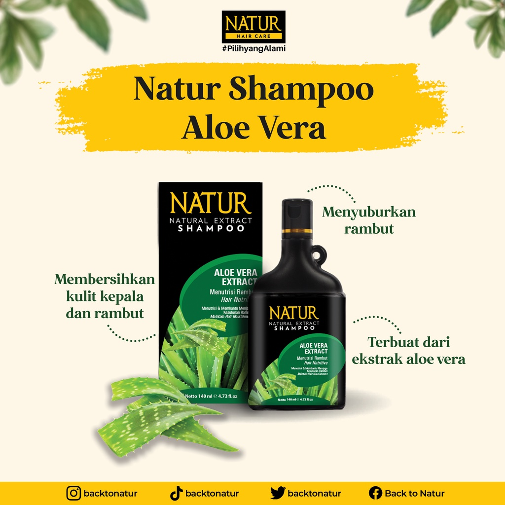 Natur Aloe Vera Extract Shampoo  || Merk Shampo Penumbuh Rambut Paling Ampuh