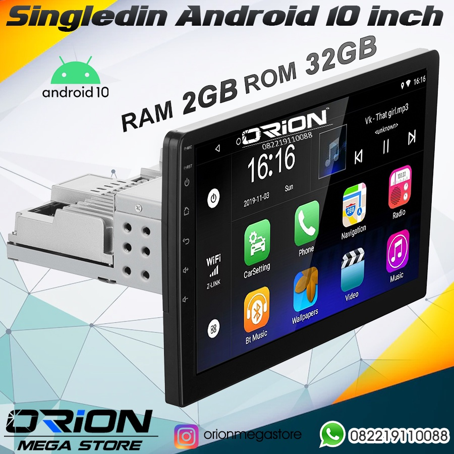 Orion Versi Single Din Android  || GPS Navigasi Mobil Terbaik