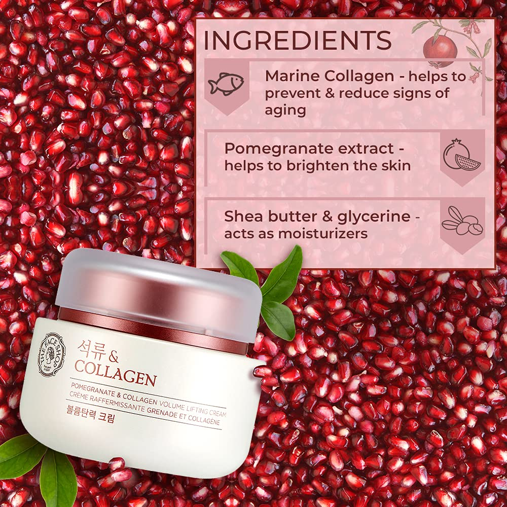 The Face Shop: Pomegranate and Collagen Volume Lifting Cream || Merk Cream Collagen Terbaik