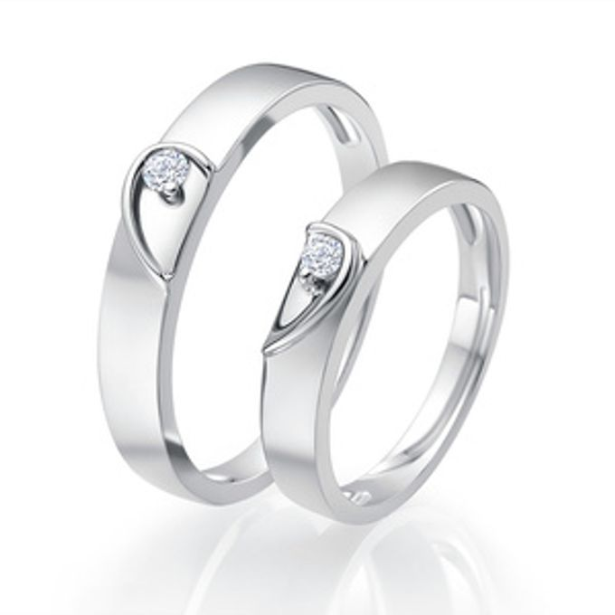 Tiaria Silver Platinum 925 tipe Couple Ring Angel Heart || Cincin Perak Terbaik dan Berkualitas